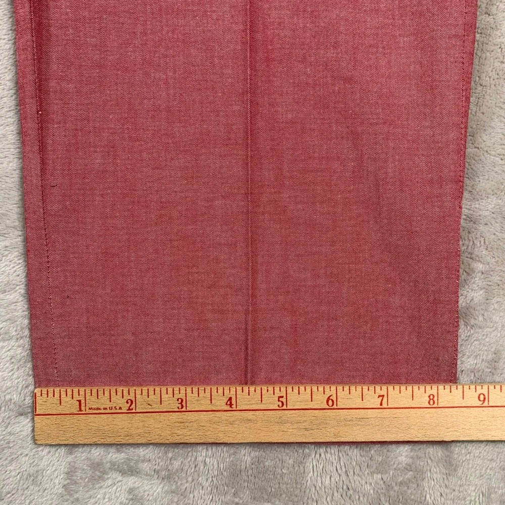 Brooks Brothers Fitzgerald Fit Pants Mens 34x32 Red Cotton Dress Trousers Slim
